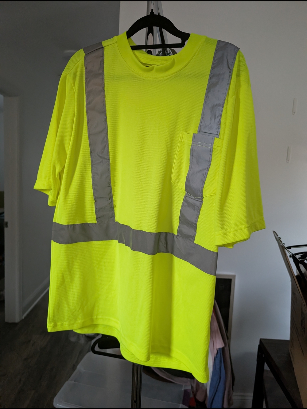 High-Visibility Short-Sleeve Safety Tee in Neon Yellow
